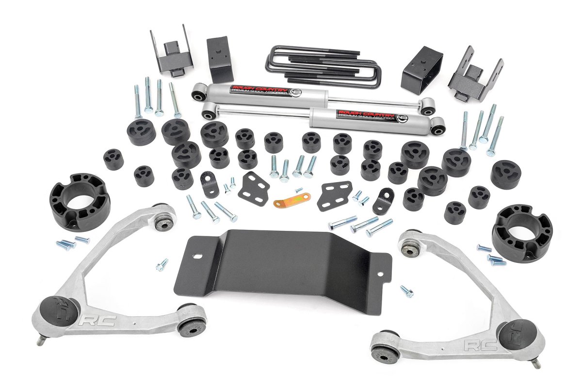GMC Sierra 1500 Suspension Lift Kit - Rough Country - 4.75 Inch Lift, Combo, N3 Shocks - '07-'13